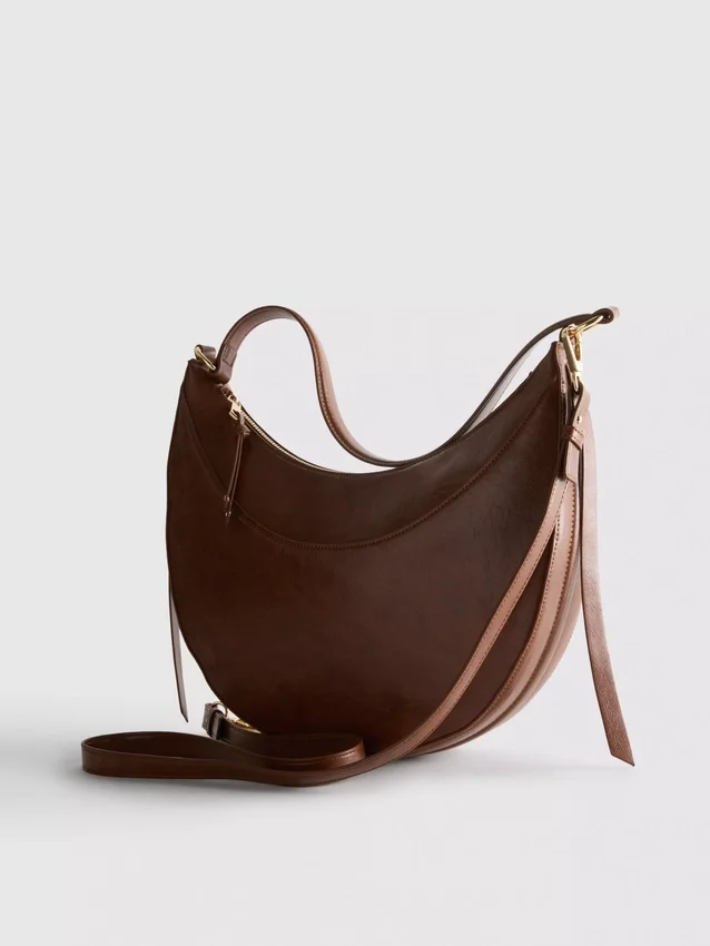 Schultertasche «Moon» aus Kunstwildleder