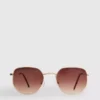 Sechseckige Sonnenbrille