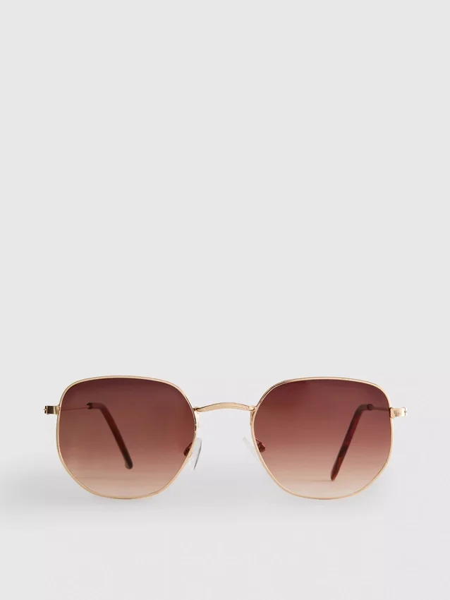 Sechseckige Sonnenbrille