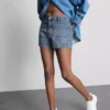 Shorts aus Baumwoll-Denim mit Fronttaschen