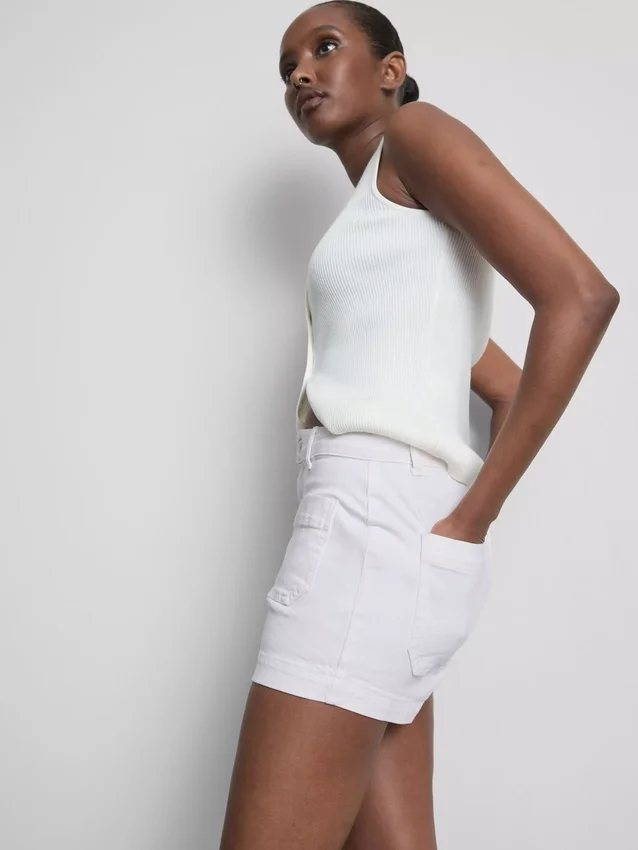 Shorts aus Baumwoll-Denim mit Fronttaschen
