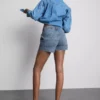 Shorts aus Baumwoll-Denim mit Fronttaschen