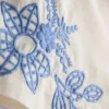 Shorts aus Baumwolle mit Blumenstickerei