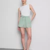 Shorts aus Baumwollmischung mit elastischem Bund