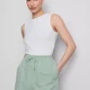 Shorts aus Baumwollmischung mit elastischem Bund