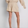 Shorts aus Baumwollmischung mit elastischem Bund