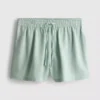 Shorts aus Baumwollmischung mit elastischem Bund
