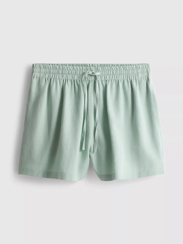 Shorts aus Baumwollmischung mit elastischem Bund