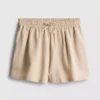 Shorts aus Baumwollmischung mit elastischem Bund