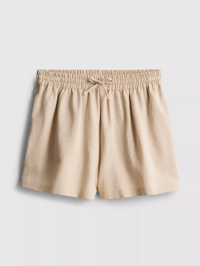 Shorts aus Baumwollmischung mit elastischem Bund