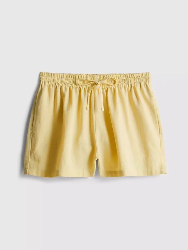 Shorts aus Baumwollmischung mit elastischem Bund