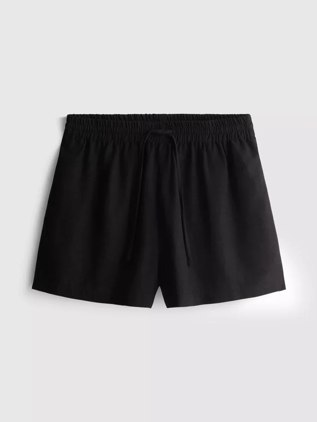 Shorts aus Baumwollmischung mit elastischem Bund