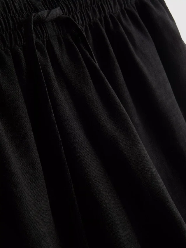 Shorts aus Baumwollmischung mit elastischem Bund