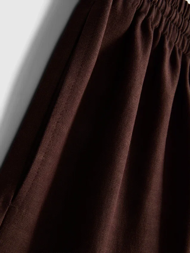 Shorts aus Baumwollmischung mit elastischem Bund