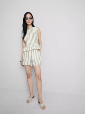 Shorts aus Baumwollmusselin