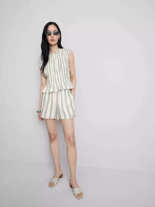 Shorts aus Baumwollmusselin