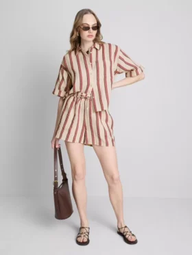 Shorts aus Baumwollmusselin