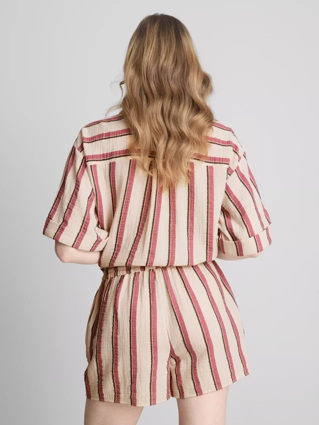 Shorts aus Baumwollmusselin