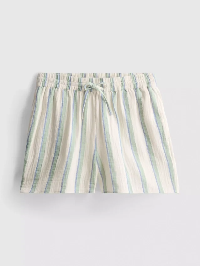 Shorts aus Baumwollmusselin
