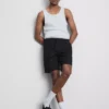 Shorts aus Leinenmischung mit Kordelzug