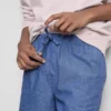 Shorts aus Leinenmischung mit Kordelzug