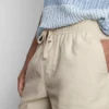 Shorts aus Leinenmischung mit Kordelzug