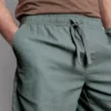 Shorts aus Leinenmischung mit Kordelzug