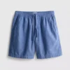 Shorts aus Leinenmischung mit Kordelzug