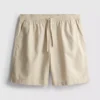 Shorts aus Leinenmischung mit Kordelzug
