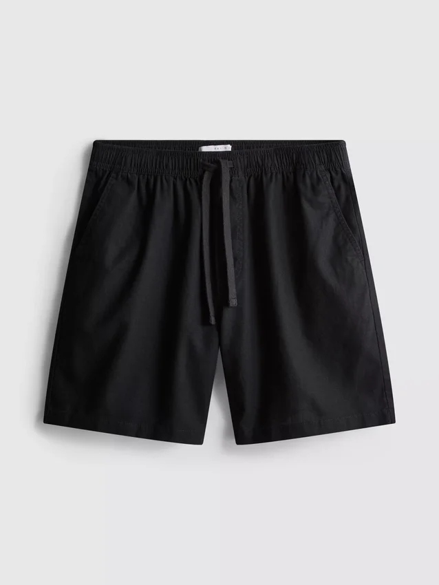 Shorts aus Leinenmischung mit Kordelzug