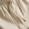 Shorts aus Leinenmischung mit Kordelzug