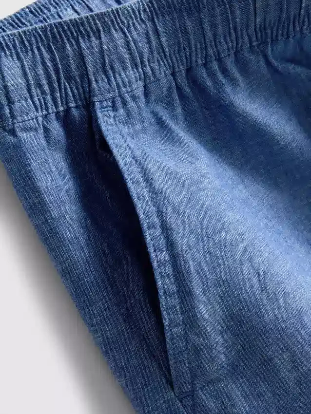 Shorts aus Leinenmischung mit Kordelzug