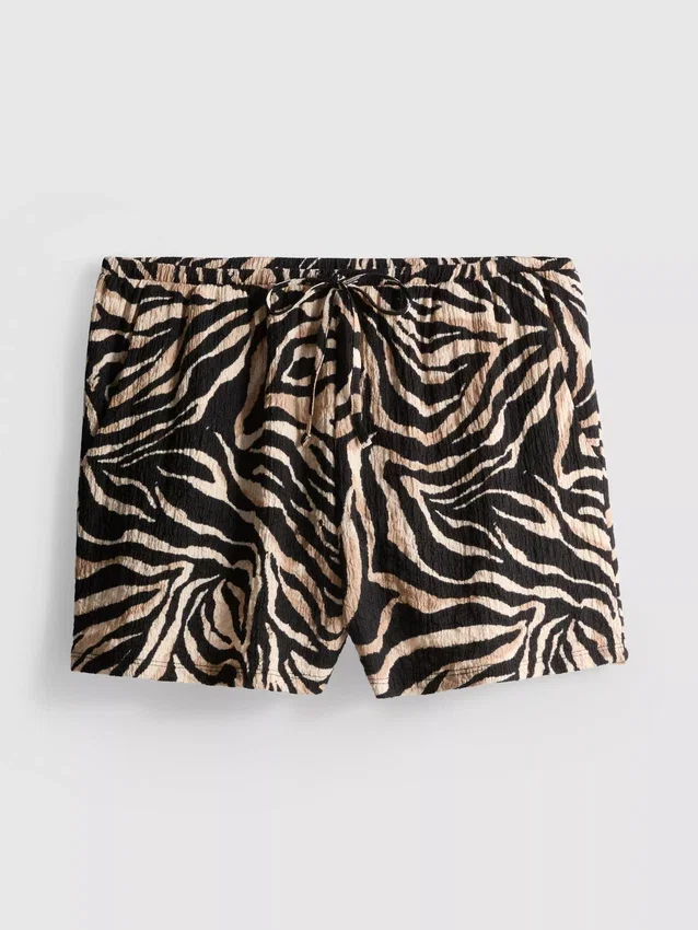 Shorts mit bedrucktem Crinkle-Muster