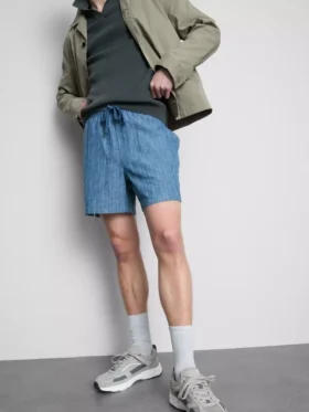 Shorts mit strukturiertem Kordelzug in der Taille