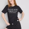 Shorty-Schlafanzug mit dem Slogan «The Devil Wears Prada»