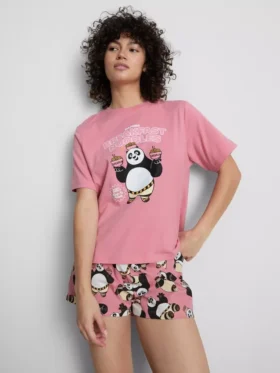 Shorty-Schlafanzug mit «Kung Fu Panda»-Motiv