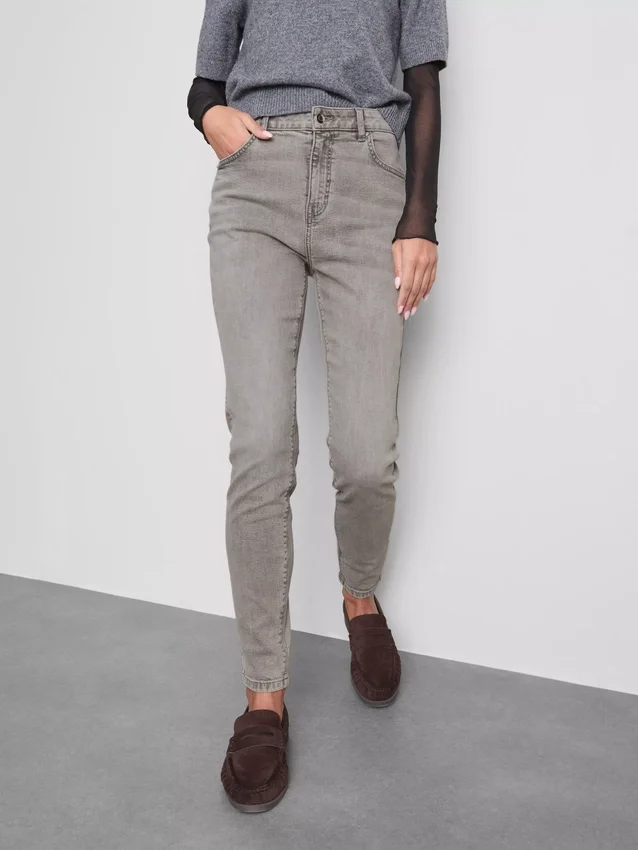 Skinny-Jeans aus Denim mit hohem Baumwollanteil