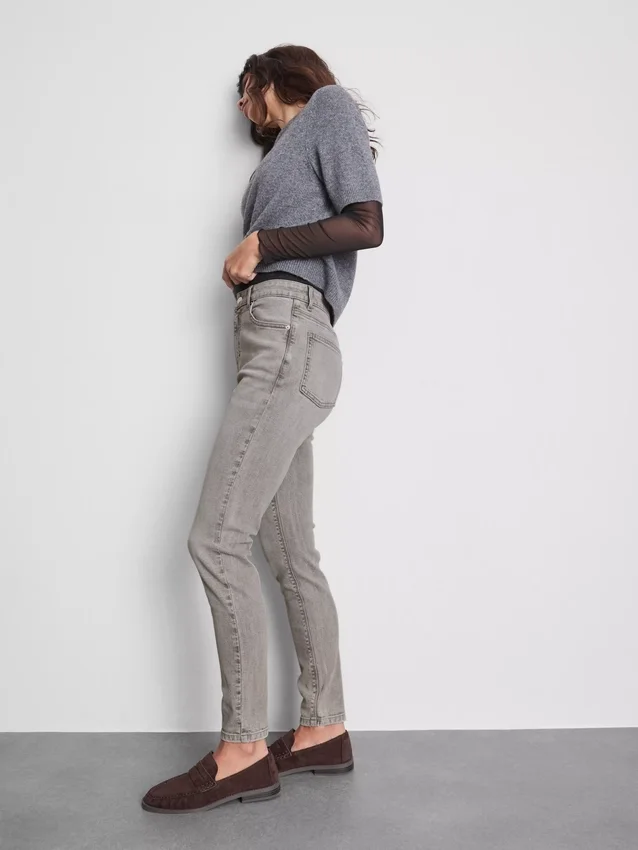 Skinny-Jeans aus Denim mit hohem Baumwollanteil