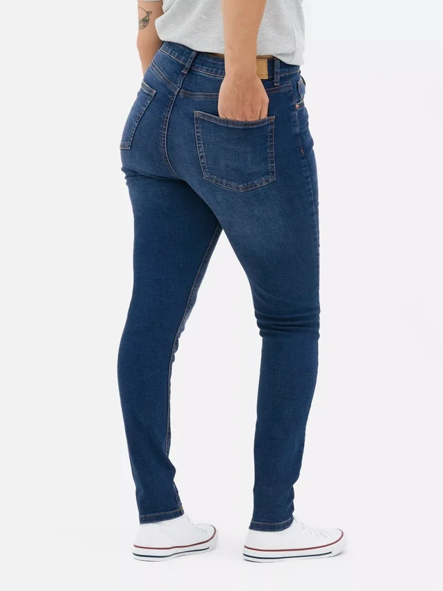 Skinny-Jeans mit hoher Taille