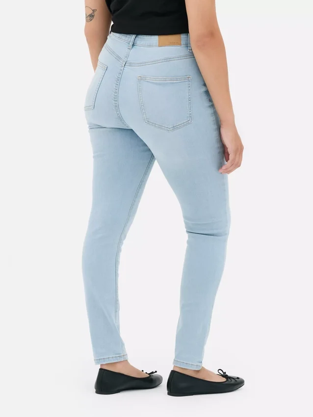 Skinny-Jeans mit hoher Taille