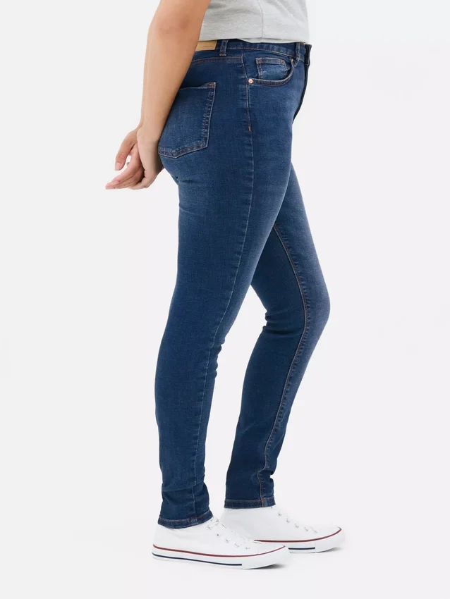 Skinny-Jeans mit hoher Taille
