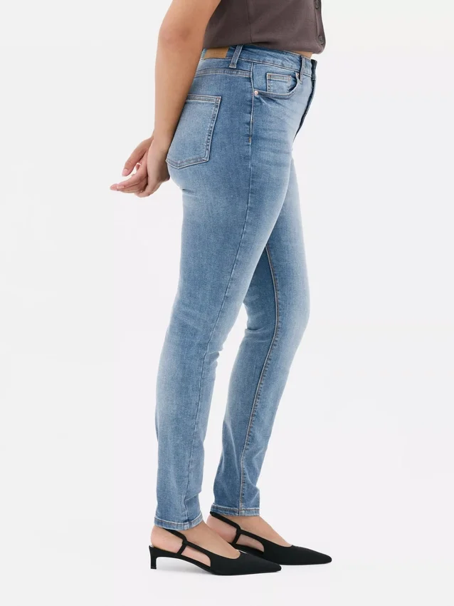 Skinny-Jeans mit hoher Taille