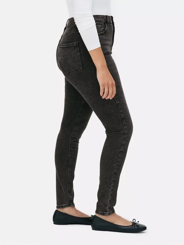 Skinny-Jeans mit hoher Taille