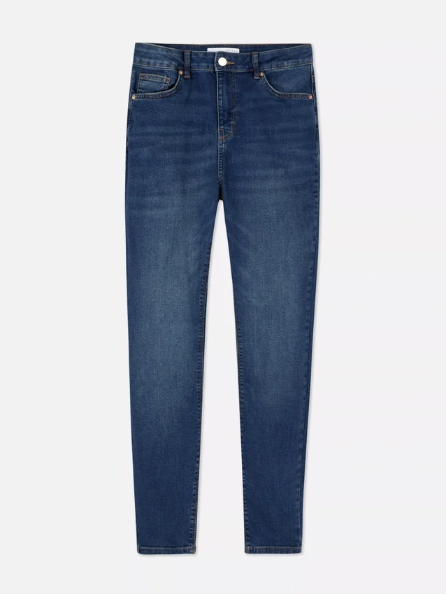 Skinny-Jeans mit hoher Taille