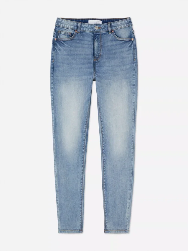 Skinny-Jeans mit hoher Taille