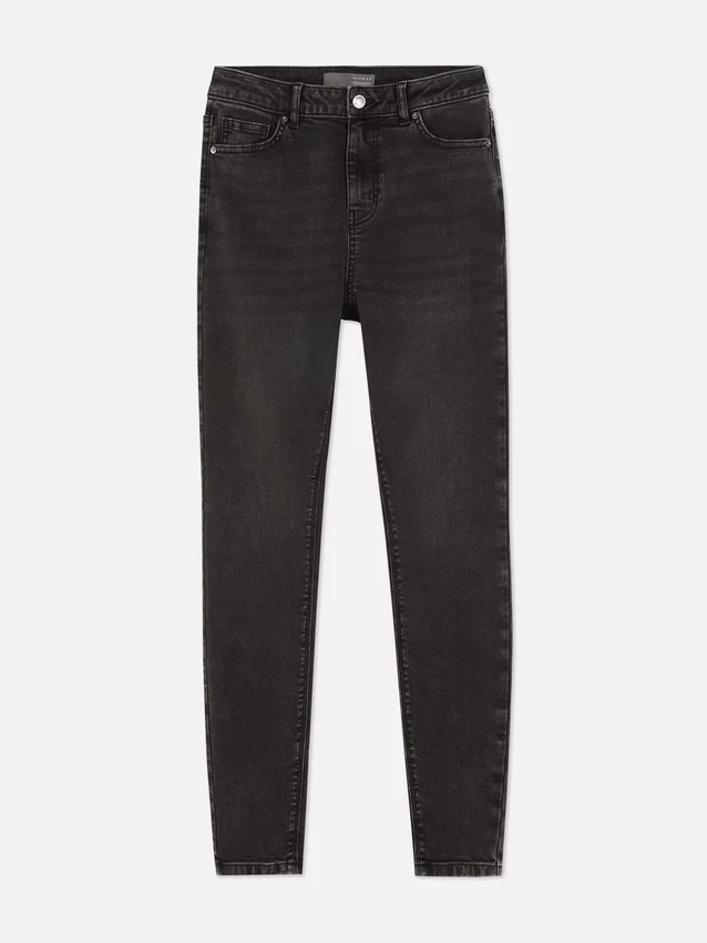 Skinny-Jeans mit hoher Taille