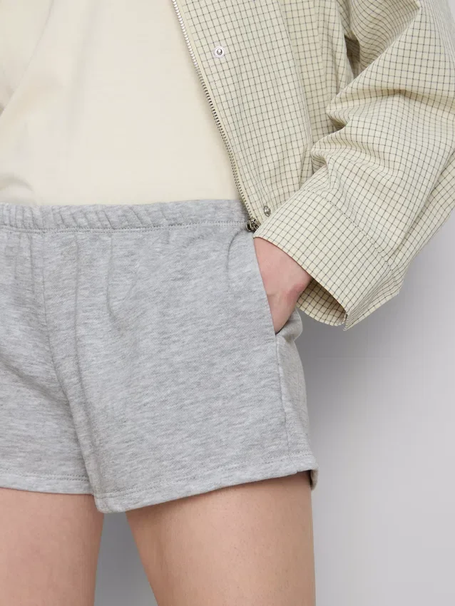 Skinny-Jersey-Shorts mit hohem Baumwollanteil