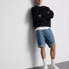 Slim-Fit-Jeansshorts mit mittlerer Leibhöhe