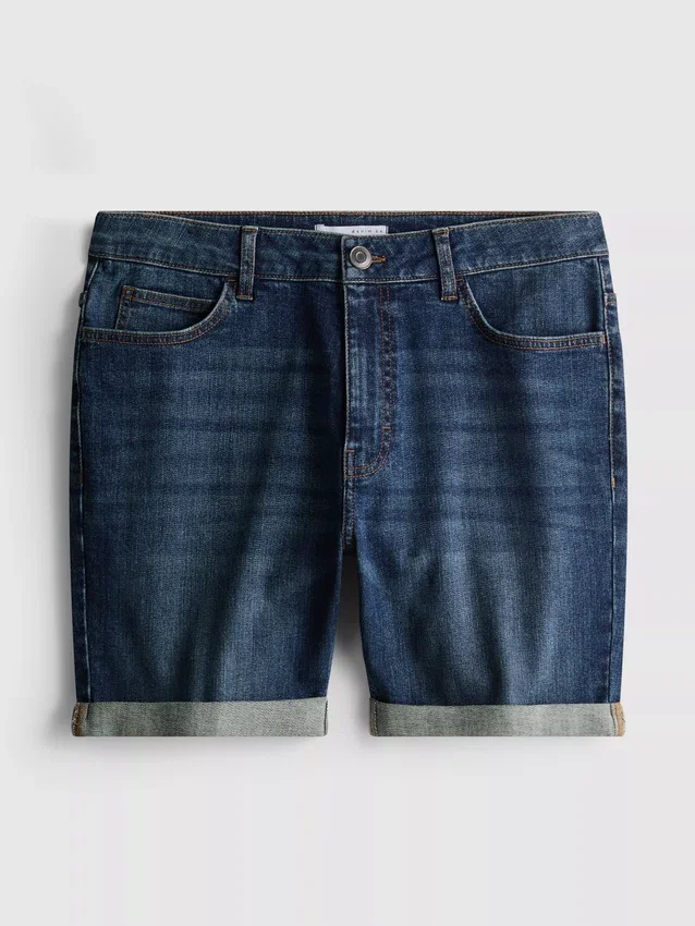 Slim-Fit-Jeansshorts mit mittlerer Leibhöhe