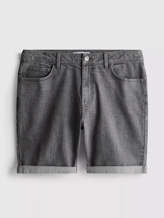 Slim-Fit-Jeansshorts mit mittlerer Leibhöhe